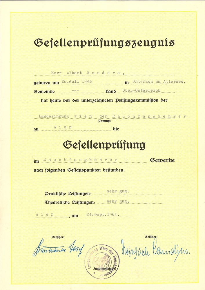 Gesellenprüfungszeugnis